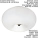 Wall Flush Ceiling Light Satin Nickel Shade White Glass Opal Matt Bulb E27 2x60W Loops