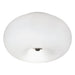 Wall Flush Ceiling Light Satin Nickel Shade White Glass Opal Matt Bulb E27 2x60W Loops