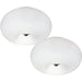 2 PACK Wall Flush Ceiling Light Satin Nickel Shade White Glass Opal Matt 2x E27 Loops