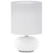 Table Lamp Colour White White Fabric Shade In Line Switch Bulb E14 1x40W Loops