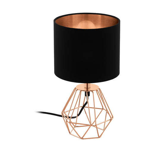 Table Lamp Colour Copper Base Shade Black Copper Fabric Bulb E14 1x60W Loops