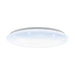 Flush Ceiling Light White Shade White Plastic With Crystal Effect Bulb LED 40W Loops