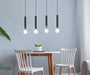 Pendant Ceiling Light 4 Black Long Bulb Holders Kitchen Bulb E27 4x60W Loops