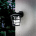 2 PACK IP44 Outdoor Wall Light Black Modern Lantern 1x 60W E27 Porch Lamp Loops