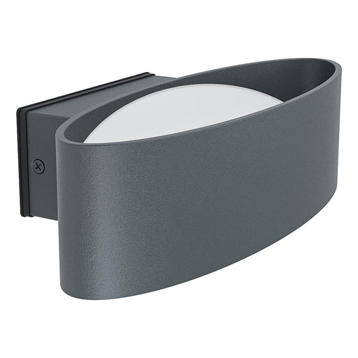 IP44 Outdoor Wall Light Anthracite Aluminium & Steel 10W Built in LED Loops
