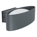 IP44 Outdoor Wall Light Anthracite Aluminium & Steel 10W Built in LED Loops