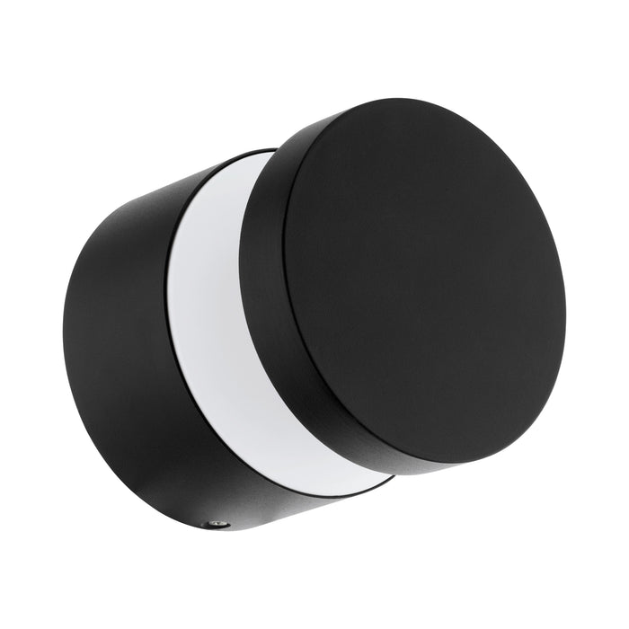 IP44 Outdoor Wall Light Black Aluminium Round 11W Built in LED Porch Lamp Loops