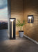 IP54 Outdoor Bollard Light Modern Black Aluminium 10W Built in LED Lamp Post Loops