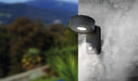 IP44 Outdoor Wall Light & PIR Sensor Black Zinc Steel 6W Built in LED Loops