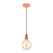 Hanging Ceiling Pendant Light Brushed Copper Steel 1x 60W E27 Bulb Feature Loops