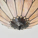 Tiffany Glass Semi Flush Ceiling Light Cream Bronze Round Inverted Shade i00158 Loops