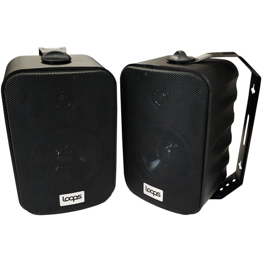 120W Active Bluetooth Wall Speakers – 5” Black Stereo Wireless Music Streaming
