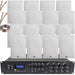 2200W Bluetooth Sound System & 16x 140W In Wall Speakers - 8 Zone Multi Room Amp