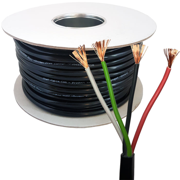 Outdoor Rated 4 Core Speaker Cable 1.5mm² OXYGEN FREE COPPER (OFC) 100V Wire