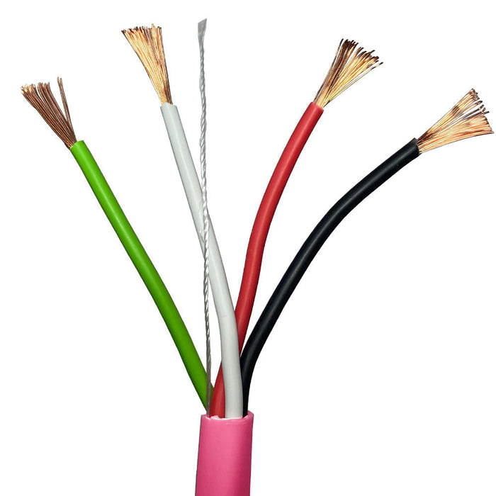 500m Low Smoke 4 Core Speaker Cable 1.5mm² OXYGEN FREE COPPER (OFC) LSZH 100V