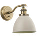 Ceiling Pendant Lamp & 2x Matching Wall Light Pack Industrial Grey Brass Shade ThatCable