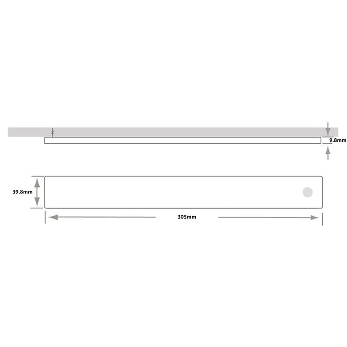 2x 305mm Rechargeable Kitchen  Cabinet Strip Light & Auto PIR On/Off - Natural White LED