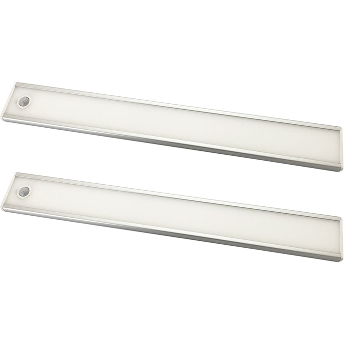 2x 305mm Rechargeable Kitchen  Cabinet Strip Light & Auto PIR On/Off - Natural White LED