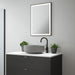 500 x 700mm IP44 MATT BLACK LED Bathroom Mirror & Demister Tunable White Border