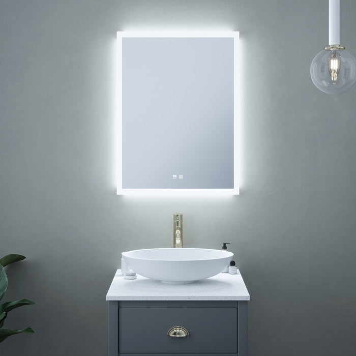 600 x 800mm IP44 LED Bathroom Mirror & Demister - Tunable White Diffused Border