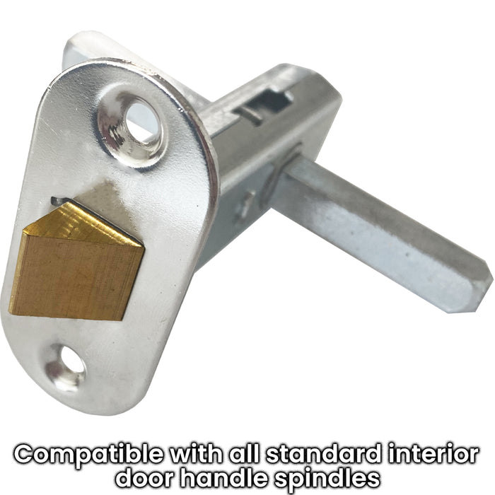 64mm Contract Standard Tubular Latch Rounded Strike/Forend Nickel Plated