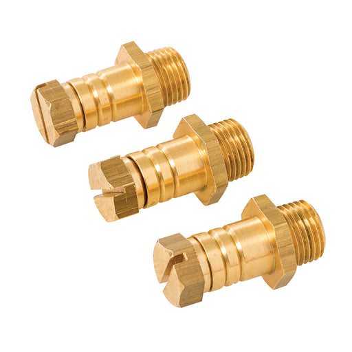 3 Pack Pressure Test Nipple SOLID BRASS Governors Setting / Gas Restrictors Loops