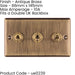 2 PACK 3 Gang Triple Retro Toggle Light Switch ANTIQUE BRASS 10A 2 Way Plate