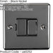 2 PACK 1 Gang 13A Switched Fuse Spur BLACK NICKEL & BLACK Metal Mains Isolation