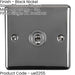 1 Gang Single Retro Toggle Light Switch BLACK NICKEL 10A 2 Way Lever Plate