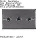 5 PACK 3 Gang Triple Retro Toggle Light Switch BLACK NICKEL 10A 2 Way Plate