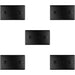 5 PACK 3 Gang Triple Retro Toggle Light Switch MATT BLACK 10A 2 Way Plate