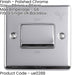 1 Gang 6A Extractor Fan Isolator Switch POLISHED CHROME & GREY 3 Pole Shower
