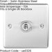 3 PACK 1 Gang Single Retro Toggle Light Switch SATIN STEEL 10A 2 Way Wall Plate