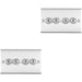 2 PACK 4 Gang Quad Retro Toggle Light Switch SATIN STEEL 10A 2 Way Wall Plate