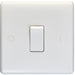 1 Gang Single 10A Light Switch 1 Way - WHITE PLASTIC Wall Plate Outlet Rocker