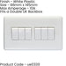 5 PACK 6 Gang Multi 10A Light Switch 2 Way - WHITE PLASTIC Wall Plate Rocker