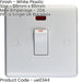 1 Gang Single 20A DP Switch & Neon - WHITE PLASTIC Wall Plate Kitchen Appliance