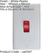 2 Gang Double Vertical 45A DP Cooker Switch - WHITE PLASTIC RED Oven Appliance