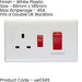 2 PACK 45A DP Oven Switch & Single 13A Switched Power Socket WHITE Cooker Outlet
