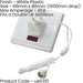 1.6m Pull Cord Ceiling Switch - 45A & Neon - WHITE PLASITC Oven Appliance Rose
