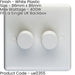 2 Gang Double 400W LED 2 Way Rotary Dimmer Switch WHITE Light Dimming Plate