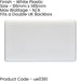 Double WHITE PLASITC Blanking Plate Round Edged Wall Box Chassis Hole Cover Cap