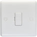 13A Unswitched Fuse Spur - WHITE PLASTIC Mains Isolation Appliance Wall Plate