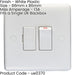 2 PACK 13A Switched Fuse Spur - WHITE Mains Isolation Appliance Wall Plate