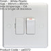 13A DP Switched Fuse Spur & Flex Outlet WHITE PLASTIC Mains Appliance Isolation