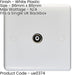 1 Gang Single TV Aerial Wall Face Plate - WHITE Female Coaxial Socket Outlet