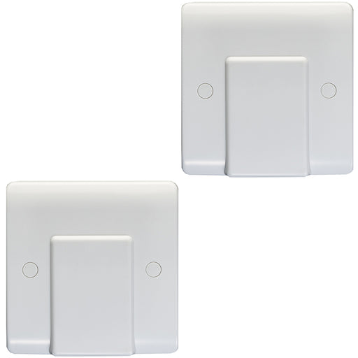 2 PACK 1 Gangle Single 20A Flex Outlet WHITE PLASTIC Boiler Appliance Wall Plate