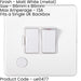 2 PACK 1 Gang 13A Switched Fuse Spur & Flex Outlet SCREWLESS MATT WHITE Plate