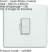 2 PACK 1 Gang 13A Unswitched Fuse Spur SCREWLESS MATT WHITE Mains Isolation