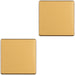 2 PACK Single SCREWLESS SATIN BRASS Blanking Plate Round Edged Wall Hole Cover